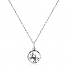 925 ezüst nyaklánc - lánc és a horoszkópja -  NYILAS