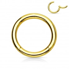 Orr- és fül piercing rozsdamentes acélból - egyszerű, fényes gyűrű, 0,8 mm, 6 mm
