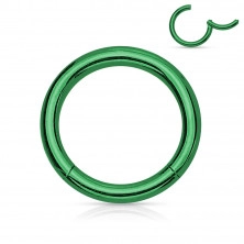 Orr- és fül piercing rozsdamentes acélból - egyszerű, fényes gyűrű, 0,8 mm, 6 mm