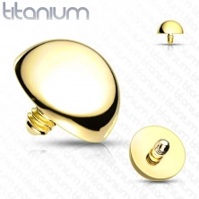 Pótfej titán implantátumhoz, félgömb, PVD, 1,6 mm