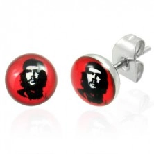 Acélból készült fülbevaló - Che Guevara, 7 mm