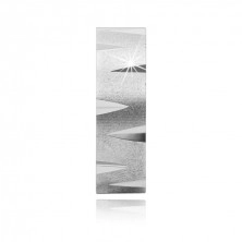 925 Ezüst gyűrű - matt felület, fényes, háromszög alakú rovátkák, 6 mm