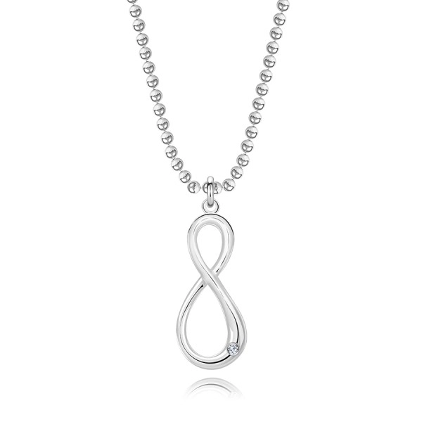 925 ezüst nyaklánc - gyémánt, katonai lánc, végtelenség szimbólum