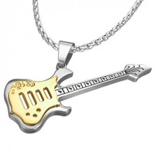 Orvosi fém medál, gitár, arany - ezüst