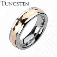 Tungsten gyűrű - forgatható középső sáv