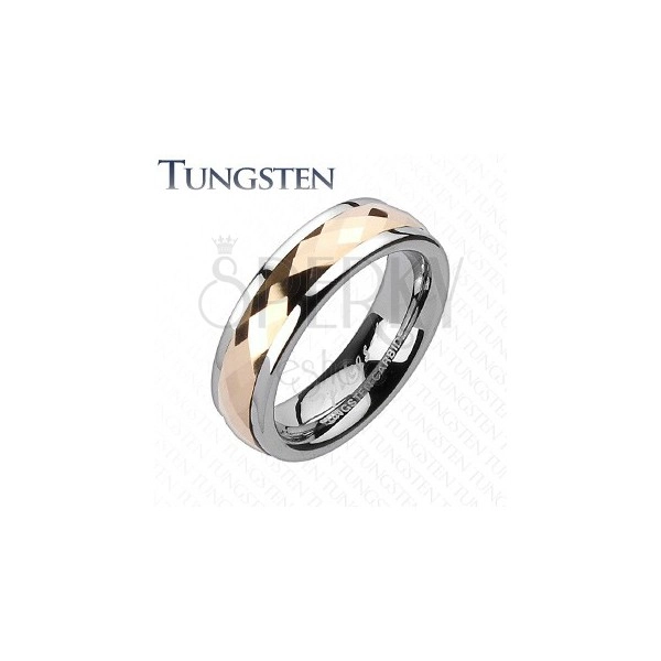 Tungsten gyűrű - forgatható középső sáv
