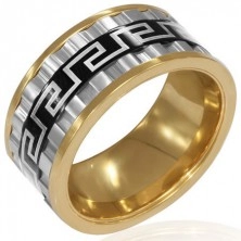 Méretes háromszínű acélgyűrű - három fordítható gyűrű