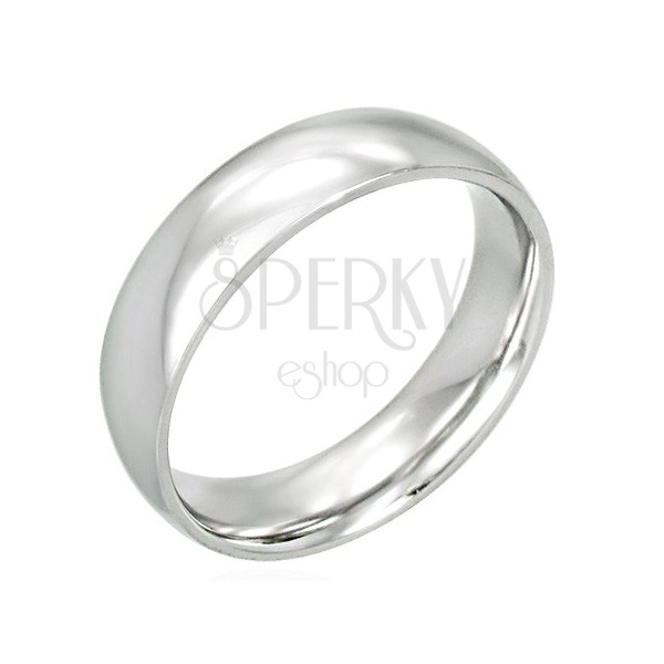 Sebészeti acél karikagyűrű - fényes, ívelt, 6 mm