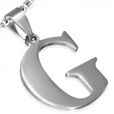 Medál rozsdamentes acélból - "G" betű