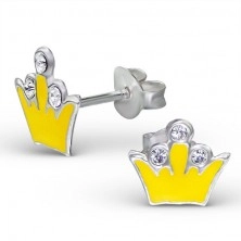 Ezüst 925 fülbevaló - királyi korona