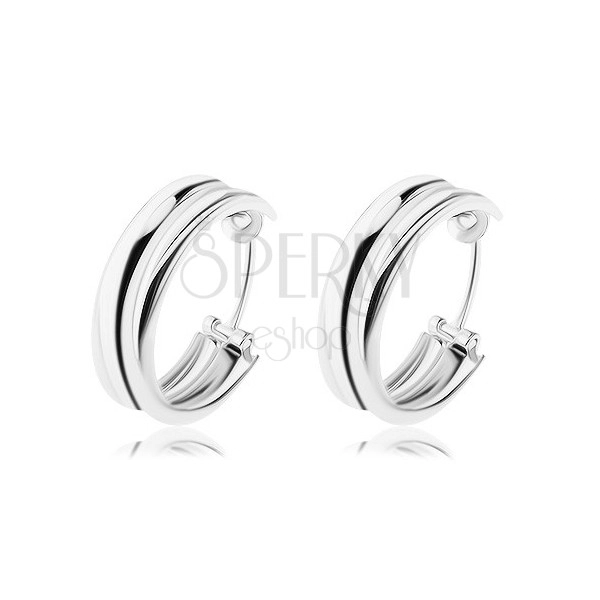 Ezüst 925 fülbevaló - két gyűrűből álló karika