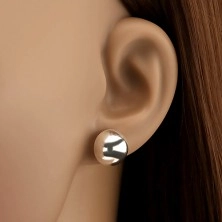 Beszúrós fülbevaló ezüstből 925 - félgömb, 12 mm