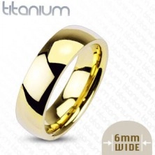 Aranyozott titánium karikagyűrű, 6 mm