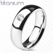 Titánium karikagyűrű cirkóniummal - sima, 4 mm