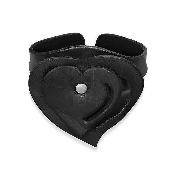 Rétegezett szív alakú hajlítható csuklópánt, fekete