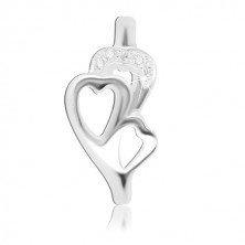 Ezüst gyűrű – három szív, beágyazott cirkóniák