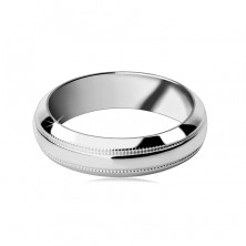 Fényes ezüst karikagyűrű - két gravírozott sáv