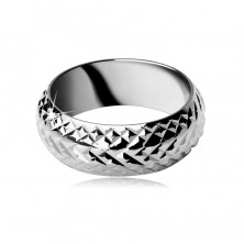 Gyűrű 925 ezüstből - fényes piramisok