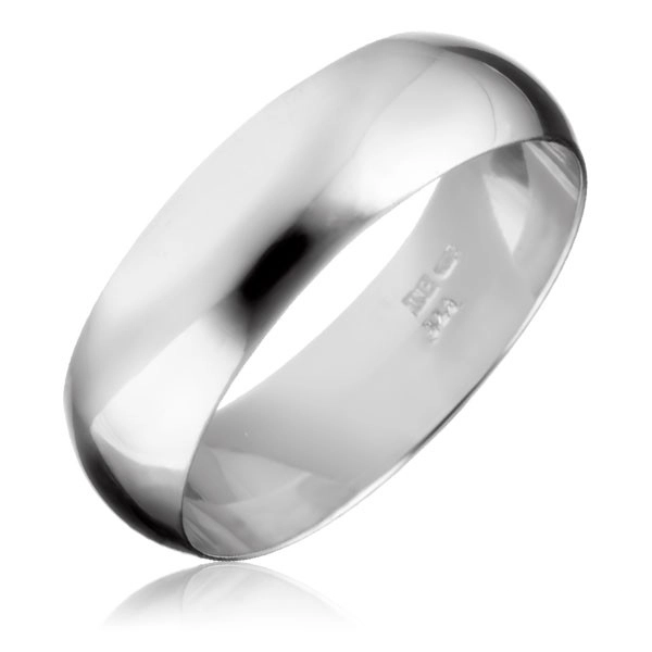 Ezüst karikagyűrű - sima és fényes felület - Nagyság: 59