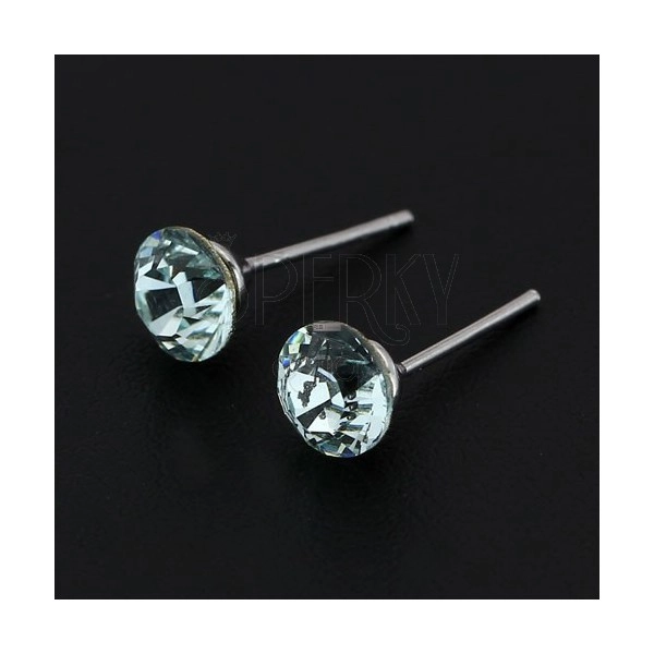 925 ezüst fülbevaló - halványkék SWAROVSKI kristály