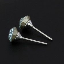 925 ezüst fülbevaló - halványkék SWAROVSKI kristály