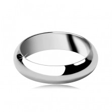 Sterling ezüst gyűrű - sima, enyhén domború felület
