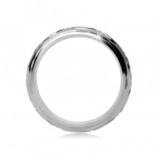 Széles sterling ezüst gyűrű - oválisok és kúpok