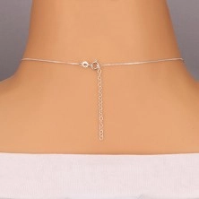 Ezüst nyaklánc - két nagy tiszta cirkónia, vékony láncon