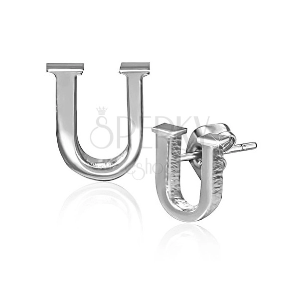 Stekkeres acél fülbevaló - egyszerű U betű