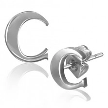 Bedugós fülbevaló acélból - egyszerű C betű