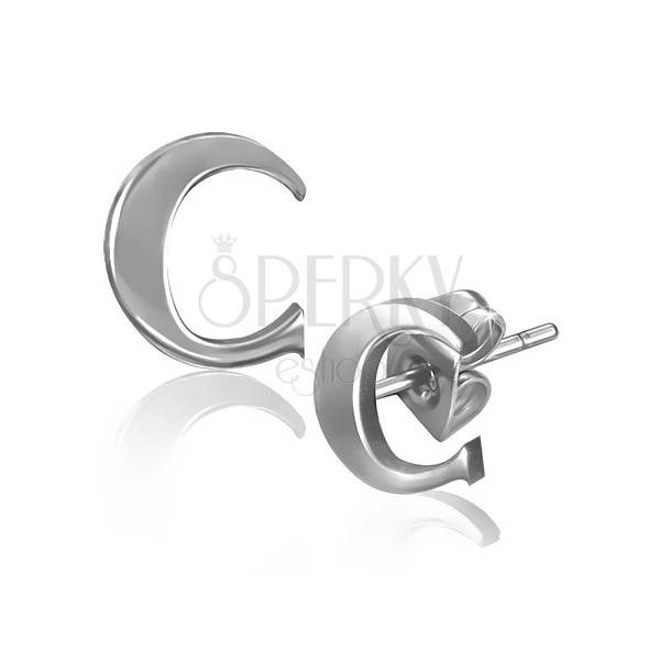 Bedugós fülbevaló acélból - egyszerű C betű